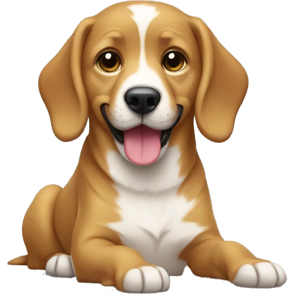 Iphone dog emoji using open laptop emoji