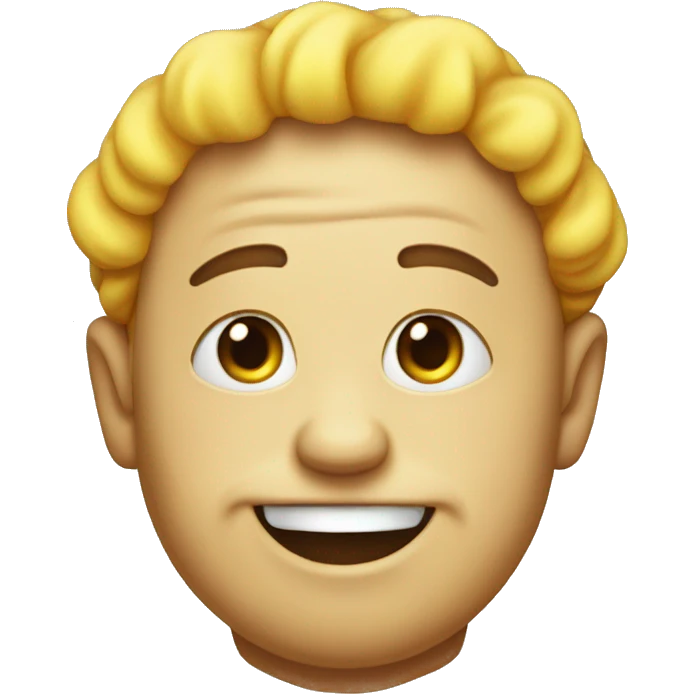 frumple Pauly pie with yellow teeth and headband emoji