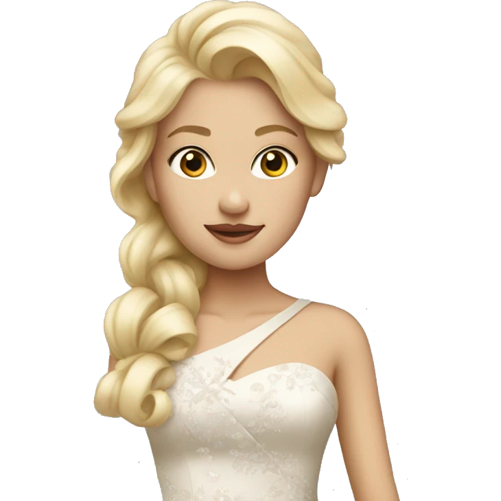 blonde girl in elegant dress emoji