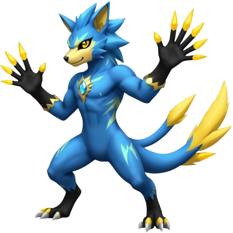 Luxio-Luxray-Zeraora-Manectric-fusion (full body) emoji