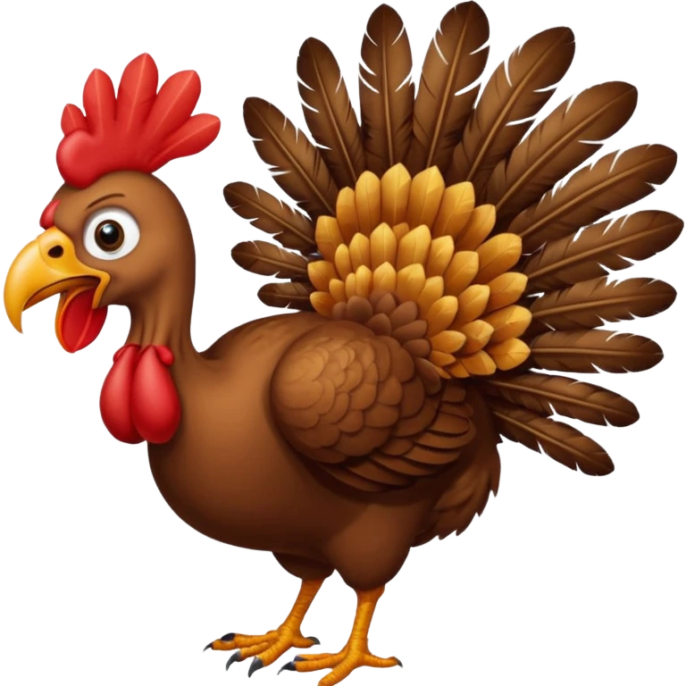 Turkey attacking guy  emoji