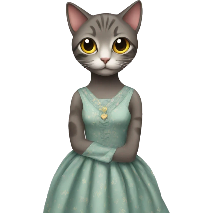 Cat in dress emoji
