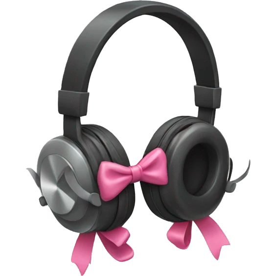 Headphones with bows emoji