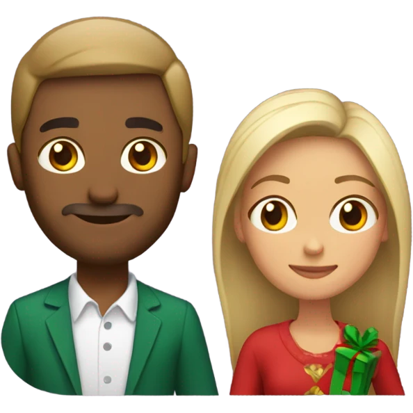 pareja en navidad emoji
