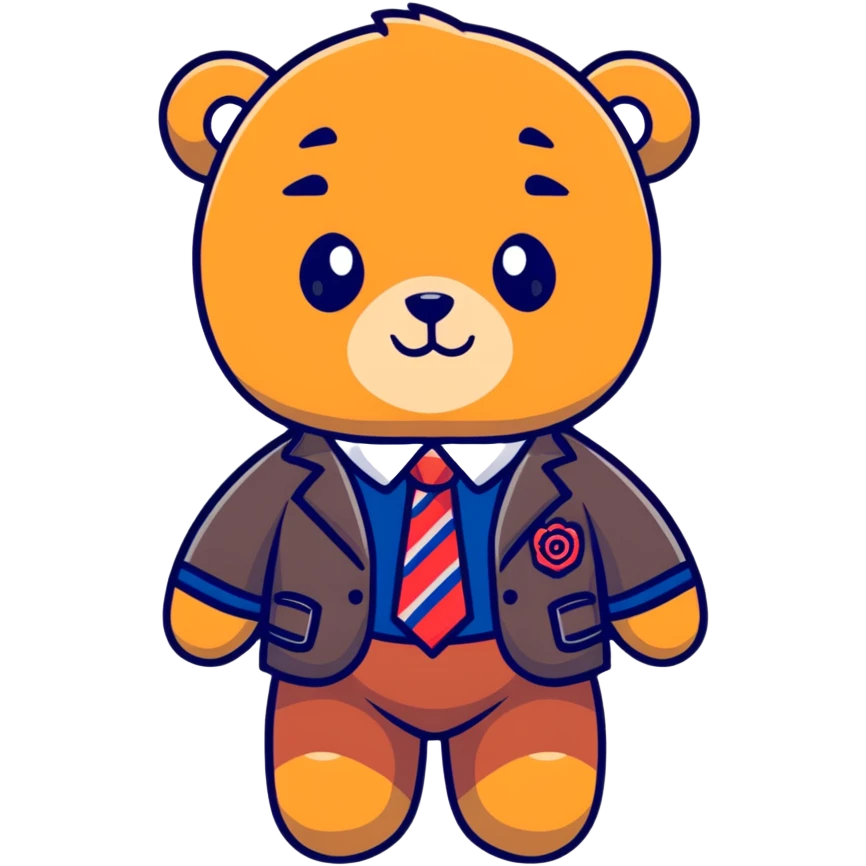 Ralph Lauren Polo Bear teddy bear wearing preppy clothes emoji