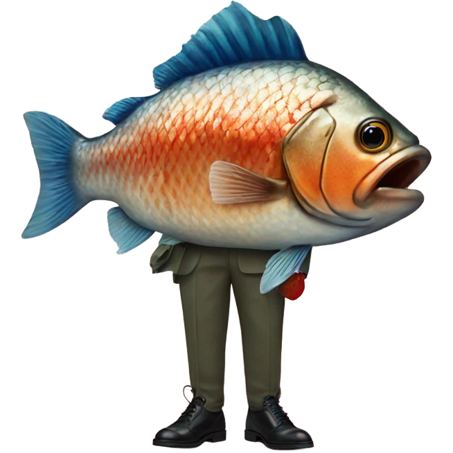 Fish wearing gucci emoji