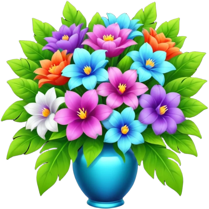 Futuristic Colored, lush bouquet of Himalayans emoji