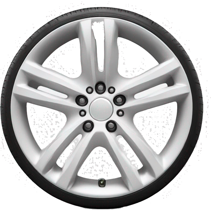 White Tesla model 3 wheel  emoji