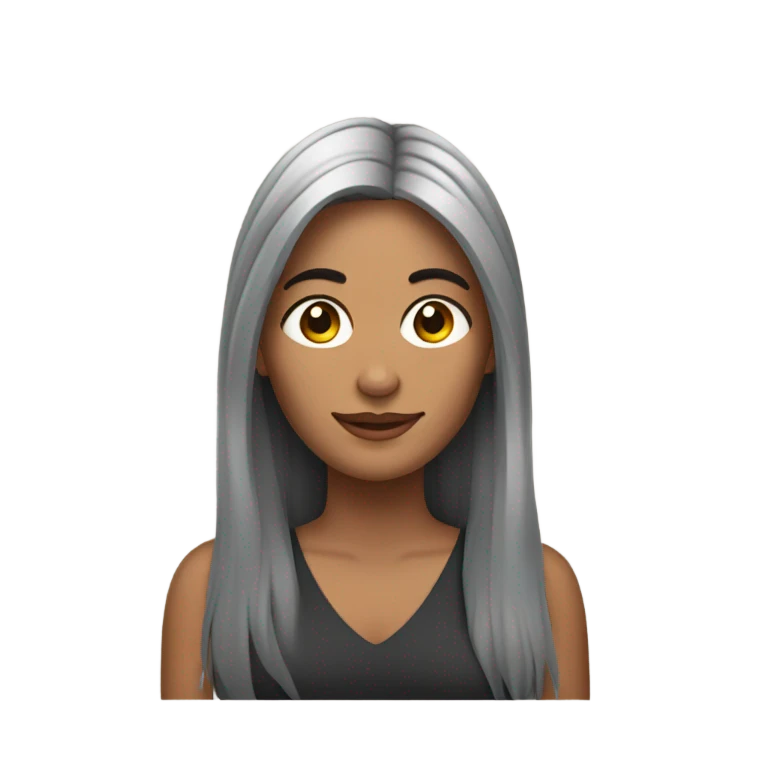 Una mujer con extensiones de pestañas  emoji