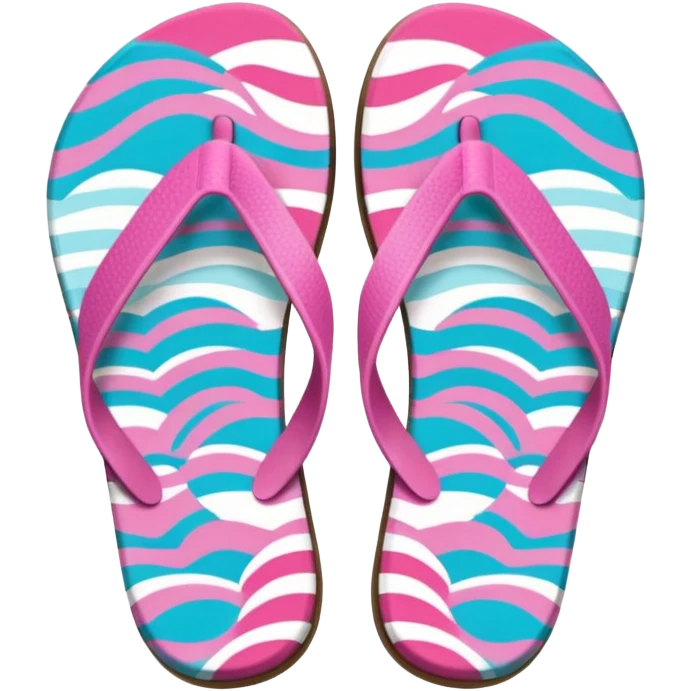 Pink Colorful Flip Flops emoji