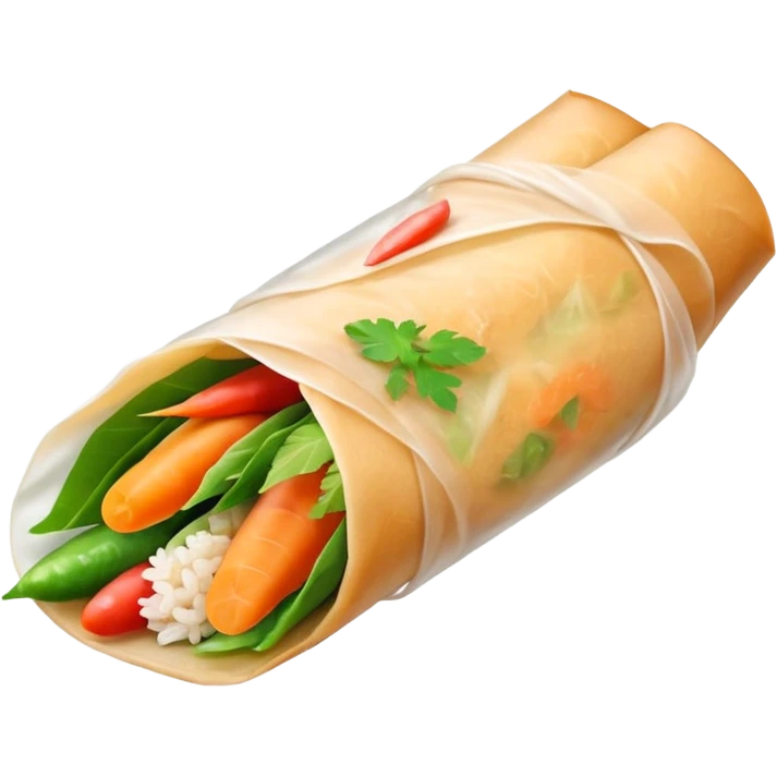 One Thai uncooked spring roll emoji