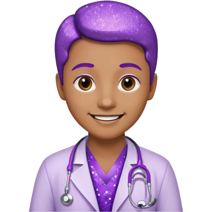 glitter purple doctor emoji