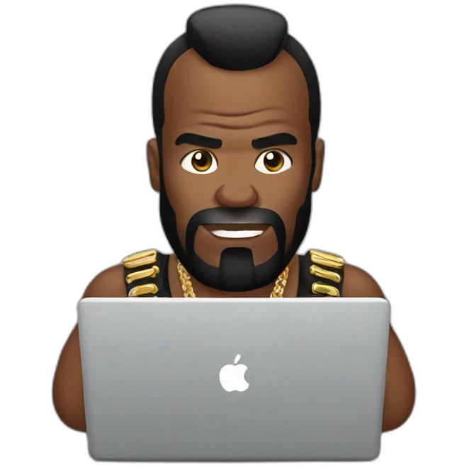 Mr t on a laptop emoji