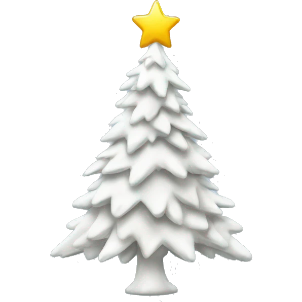 white christmas tree emoji