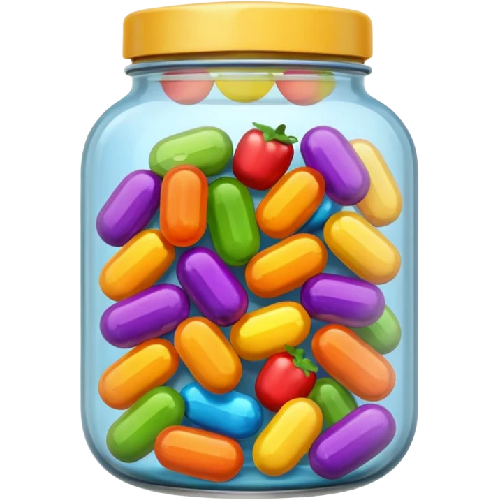 emoji de un frasco con vitaminas emoji
