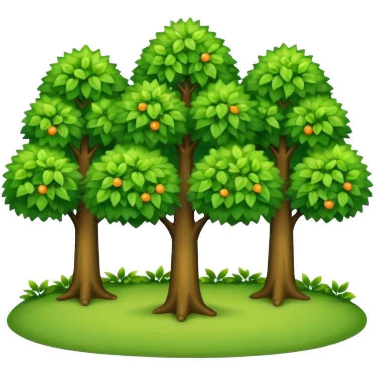 garden with three trees emoji