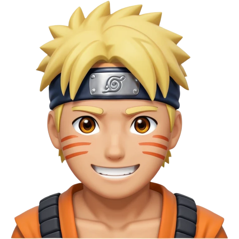 Naruto, smiling  emoji