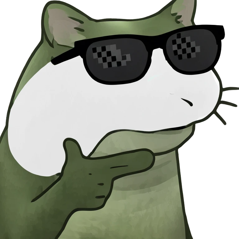 Cat with sunglasses emoji