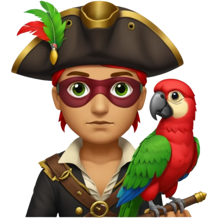pirate and parrot emoji