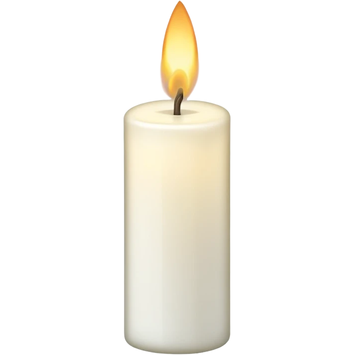 white thin candle emoji