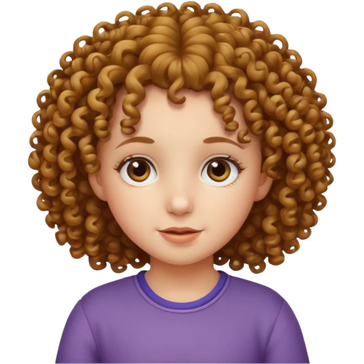 curly haired girl kid emoji