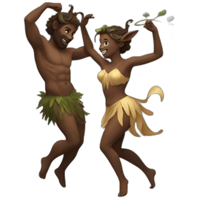 satyr and nymph dancing emoji