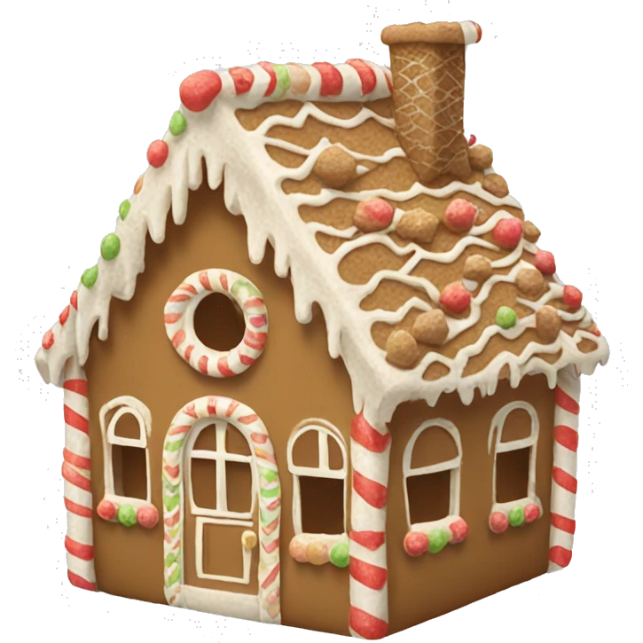 beige gingerbread house emoji