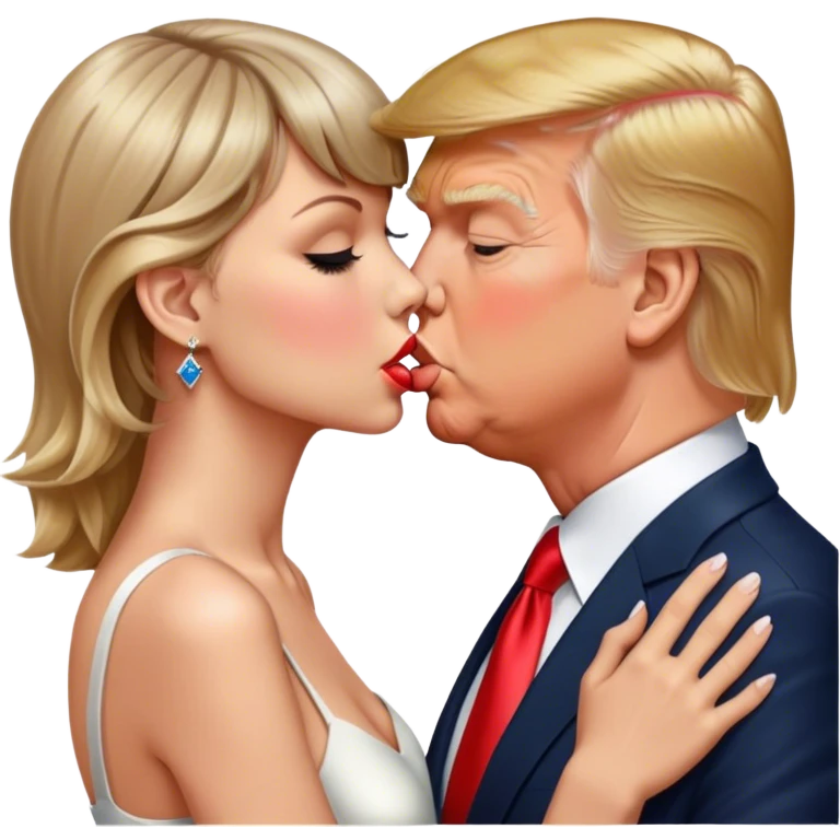 Trump and tylor swift kiss emoji