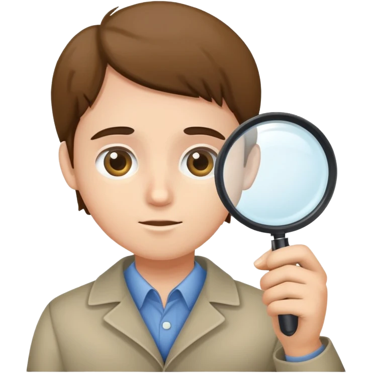 person examining with magnifying glass emoji