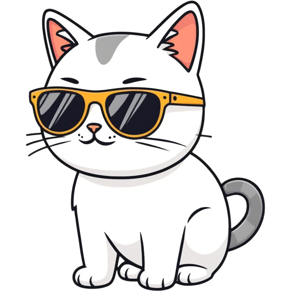 Cat with sunglasses emoji