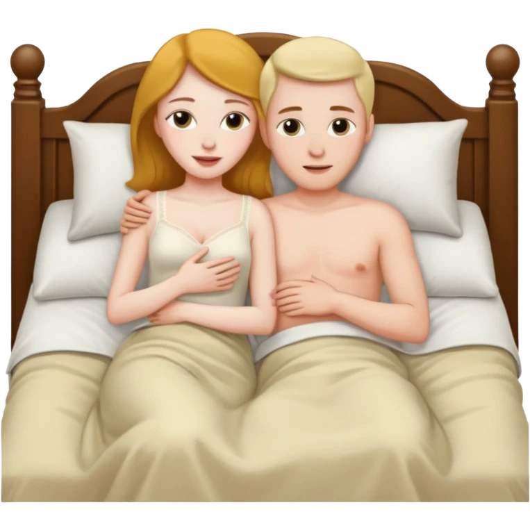 couple fucking in a bed in missionary emoji