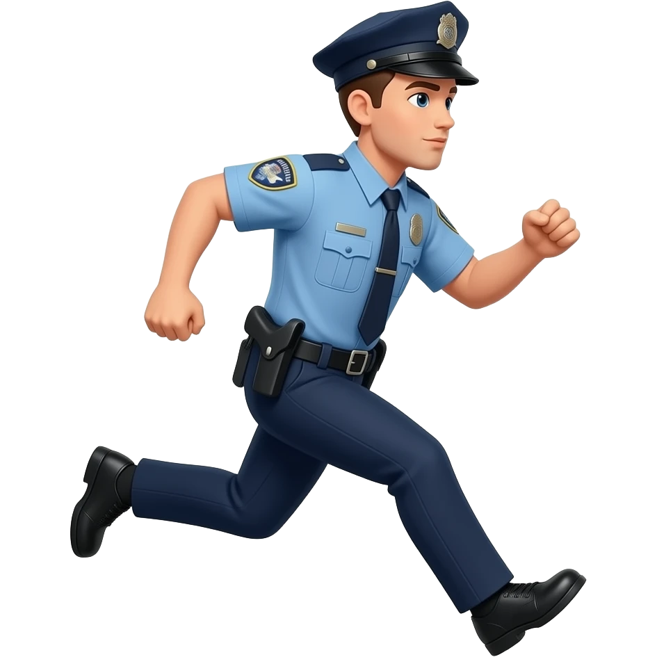 running police in green emoji
