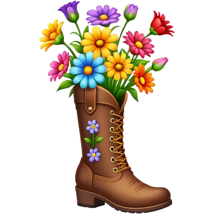 flowers in a boot emoji