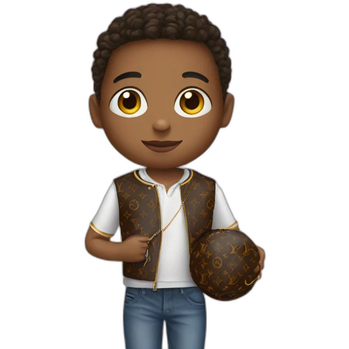 kid with louis vuitton ball emoji