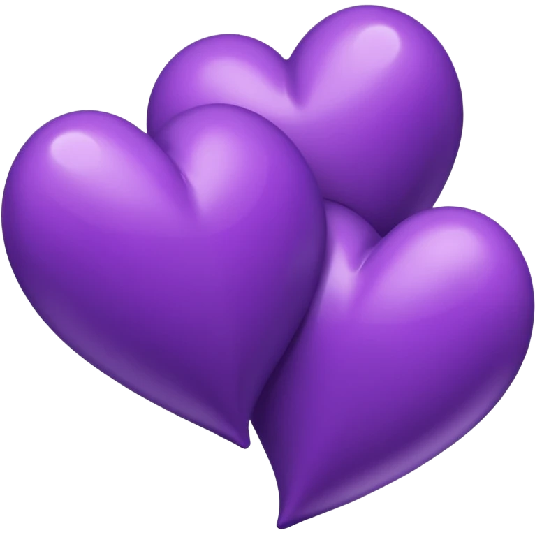Purple two hearts style emoji