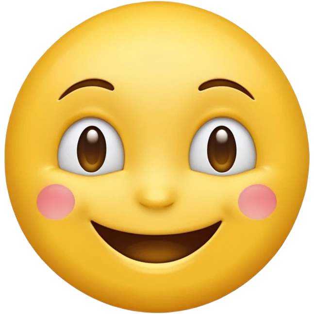 happy yellow emoji face, smiling, simple emoji