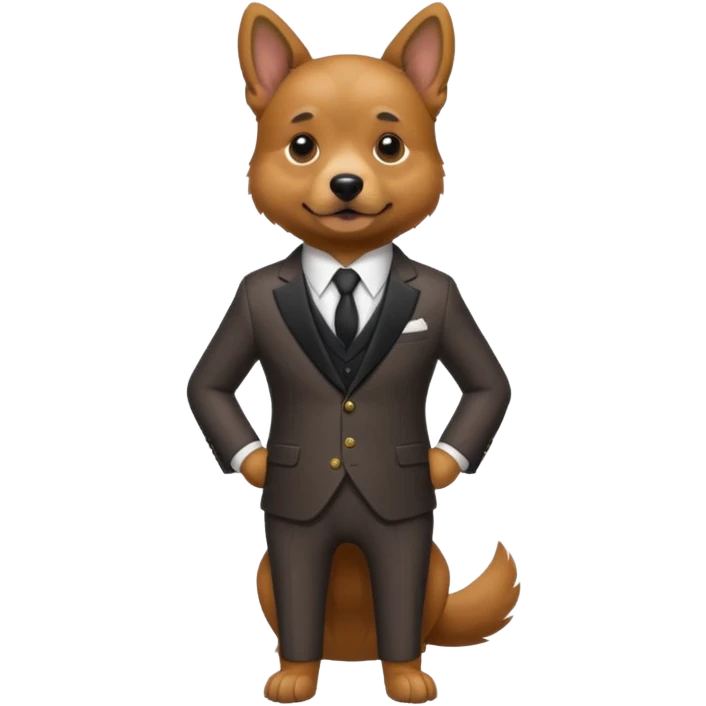 Dog wearing a suit emoji