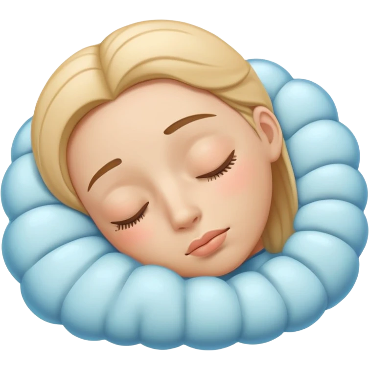 Cara de dormido pero en vez de zzz burbujas emoji