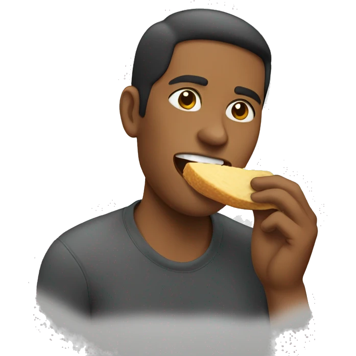 Person eating tocos emoji