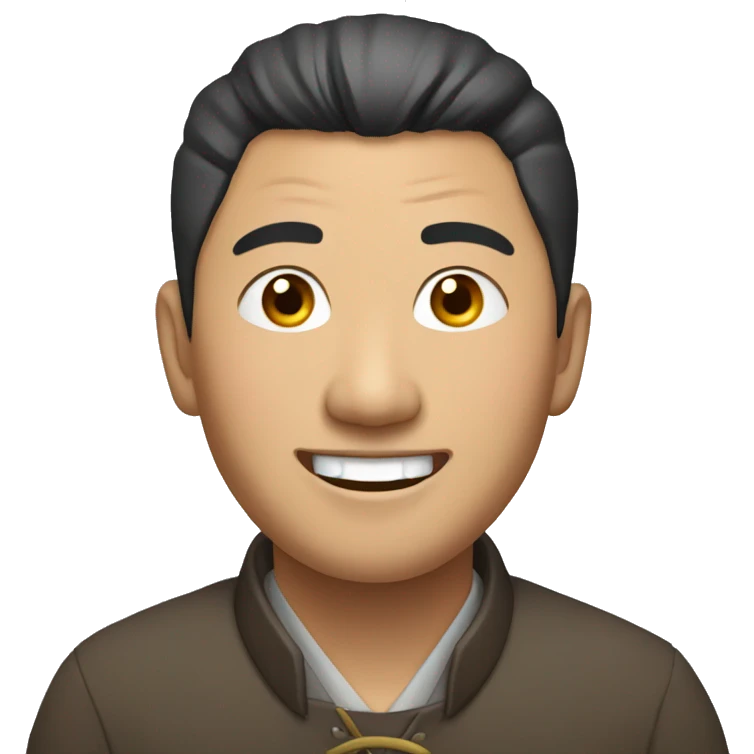 Smiling Mongolian man emoji