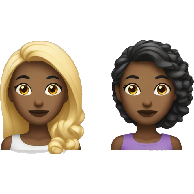 Ebony and blonde women  emoji