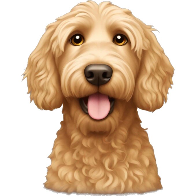 Straight hair golden labradoodle  emoji