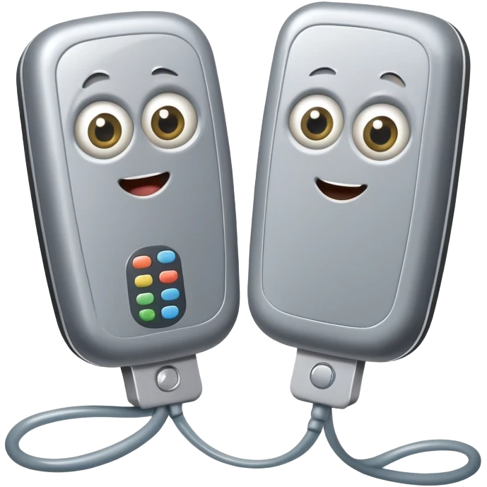 Televizyon kumandasiyla ele ele tutusan hamsi  emoji