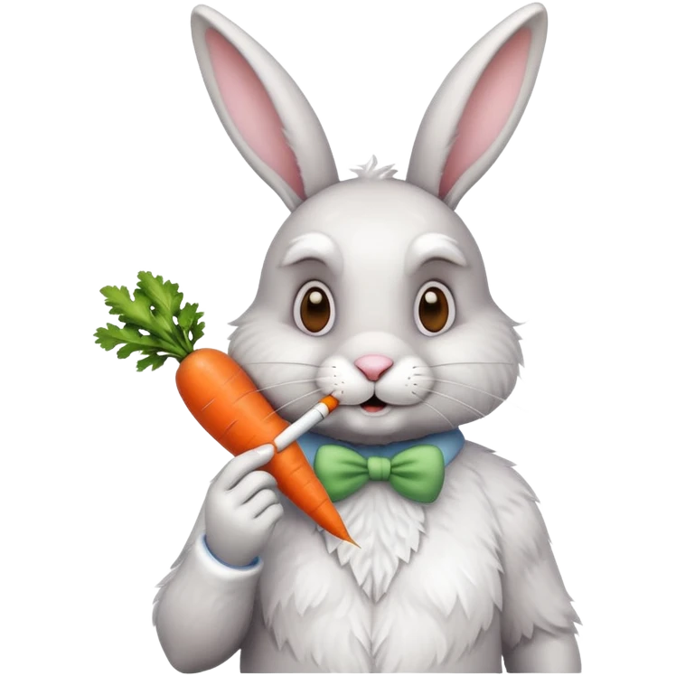 Easter bunny smoking emoji