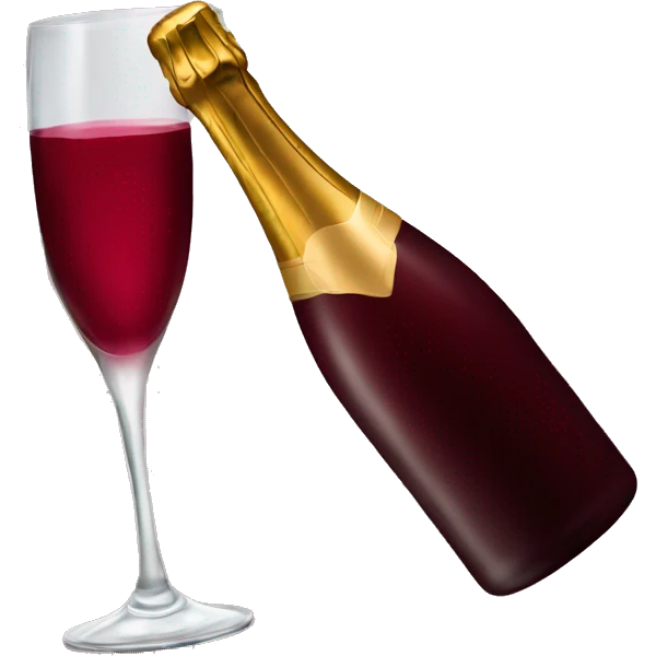 burgundy champagne emoji