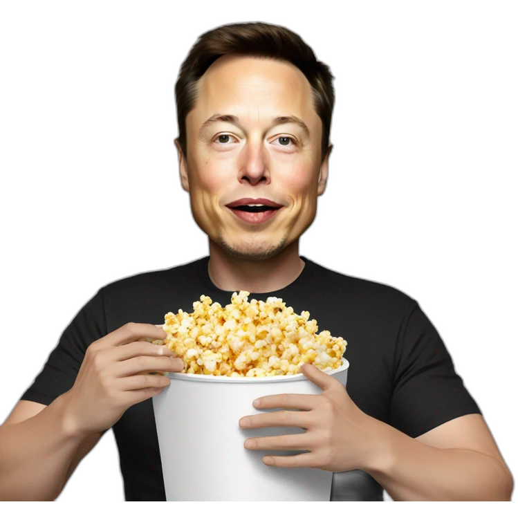 elon musk eating popcorn emoji
