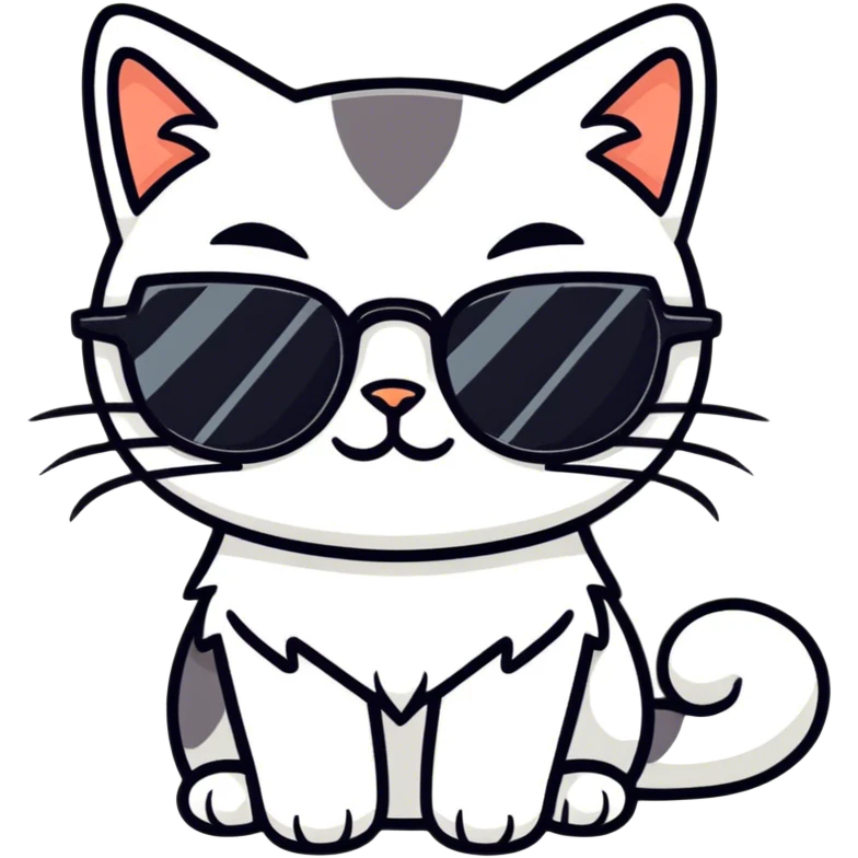 Cat with sunglasses emoji