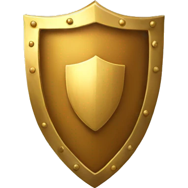 Golden shield emoji