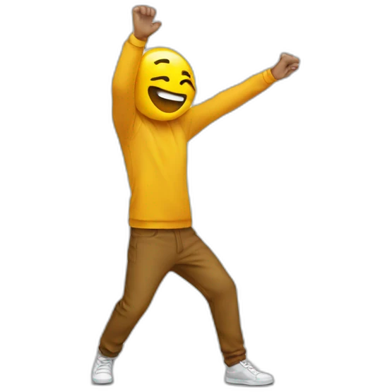 Personne qui fait un dab emoji