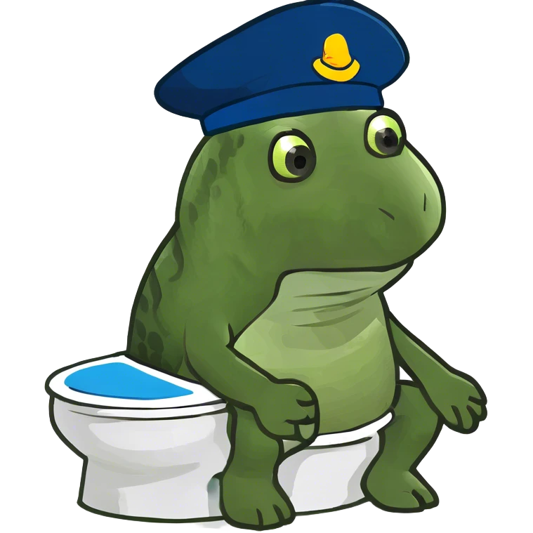 A turtle on the toilet emoji